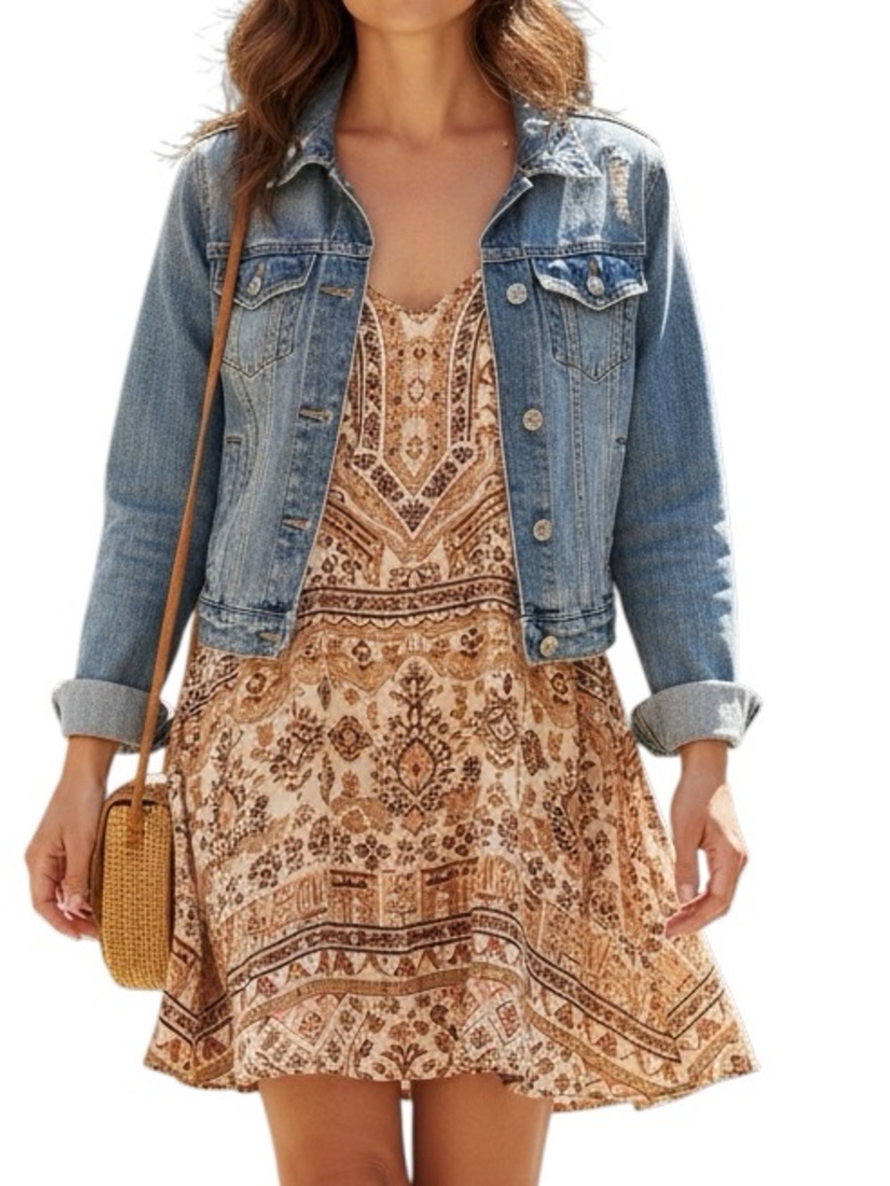Abercrombie & Fitch Distressed Light Blue Denim Jacket